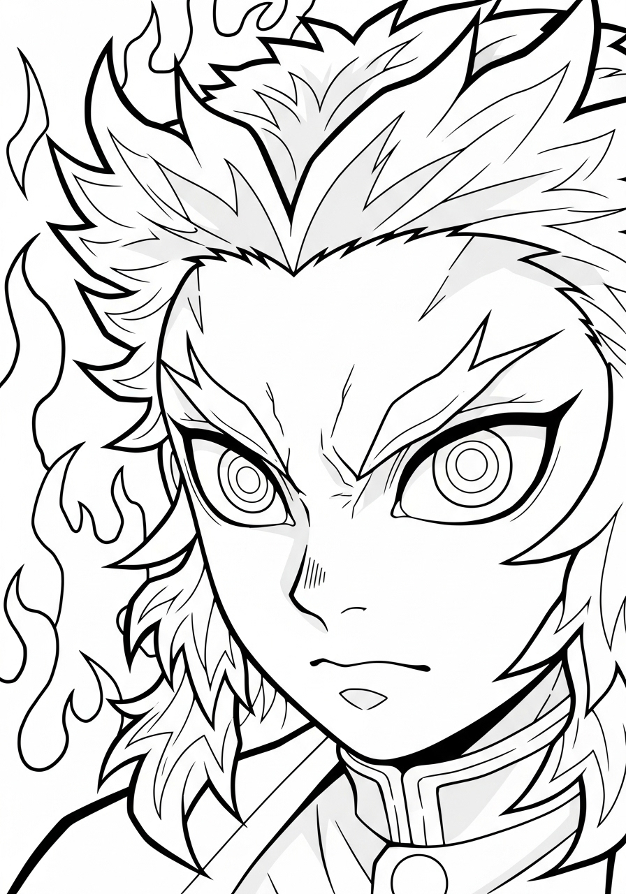 Kyojuro Rengoku 19 immagini da colorare di Kyojuro Rengoku