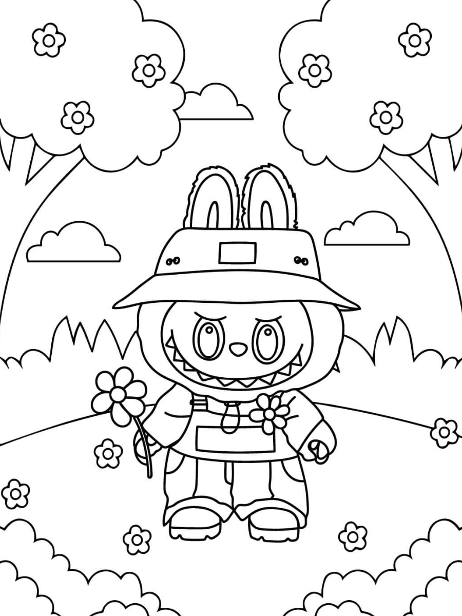 Labubu 11 Labubu immagini da colorare per bambini 1
