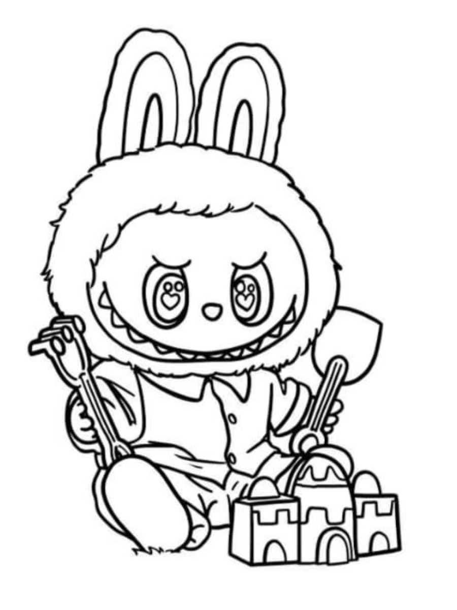 Labubu 10 disegni Labubu da colorare gratis 1