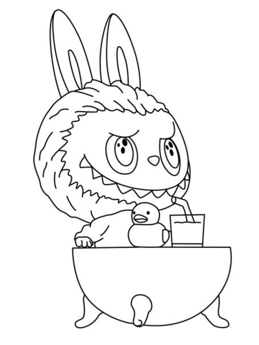 Labubu 9 Labubu da colorare bambini