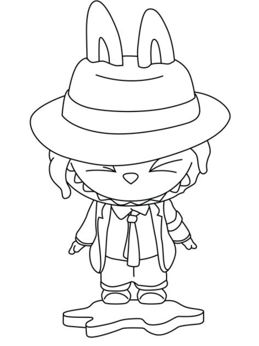 Labubu 5 disegni Labubu da colorare gratis