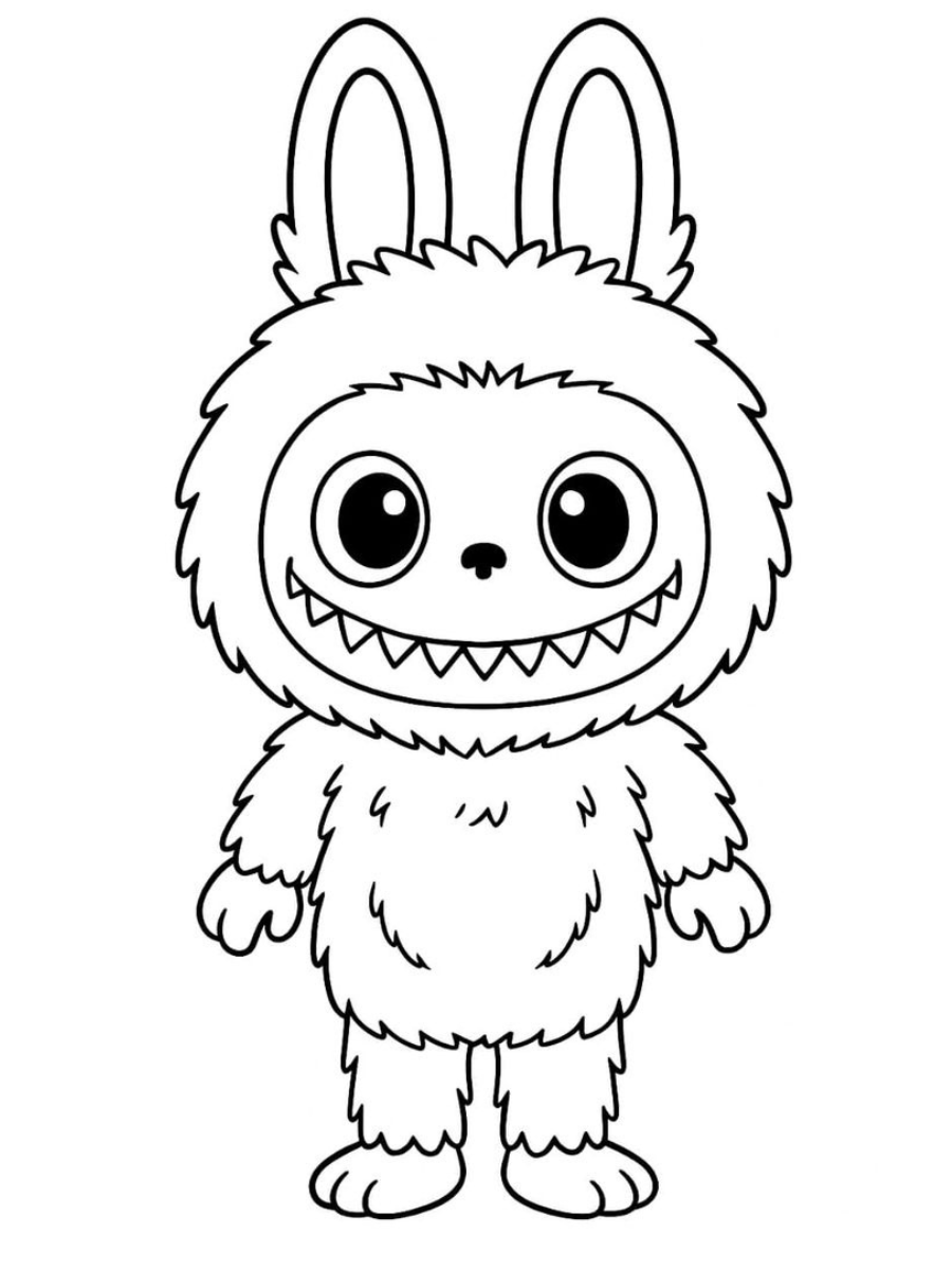 Labubu 17 disegni facili di Labubu da colorare 2