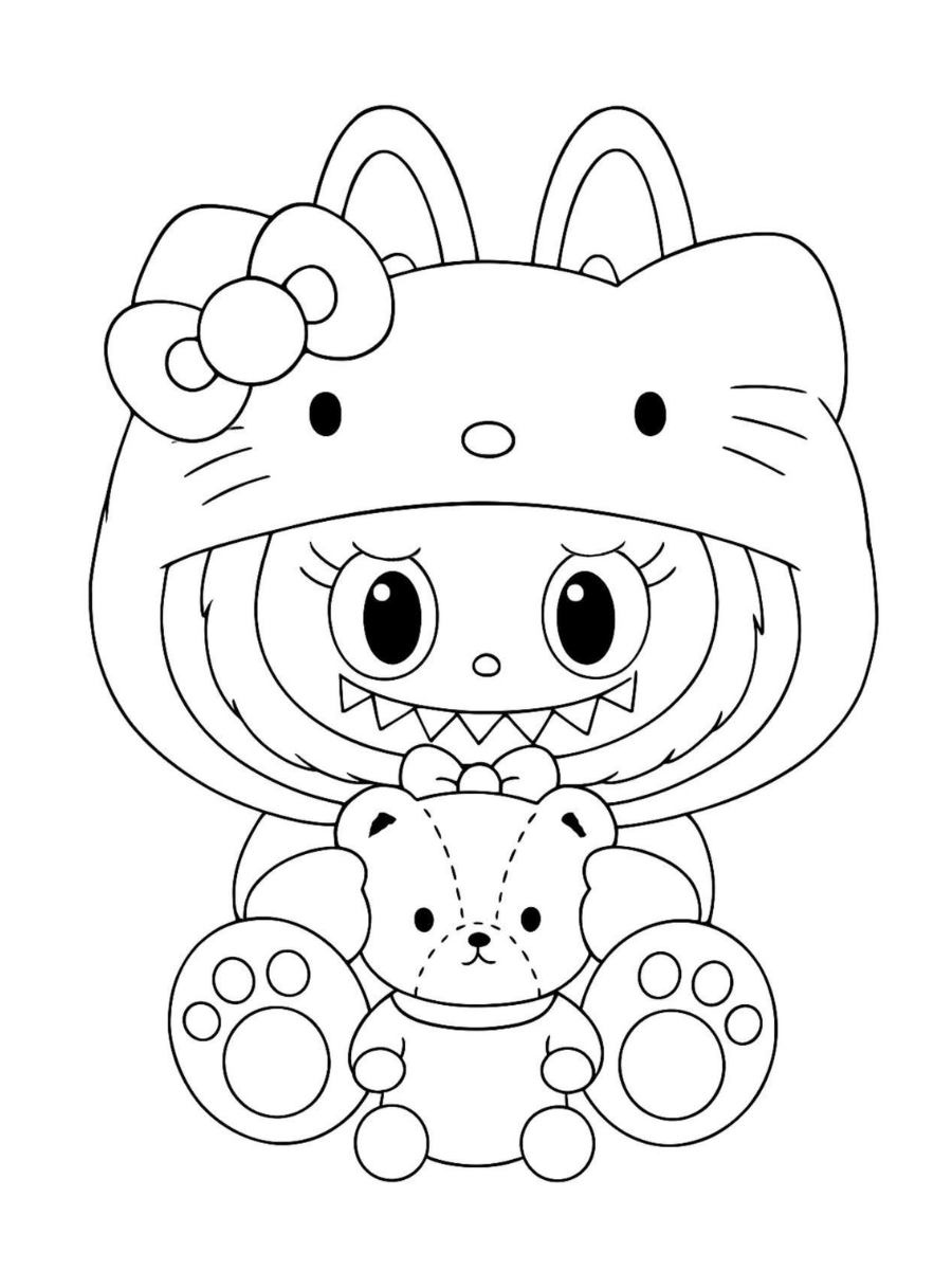 Labubu 16 Labubu da colorare per bambini