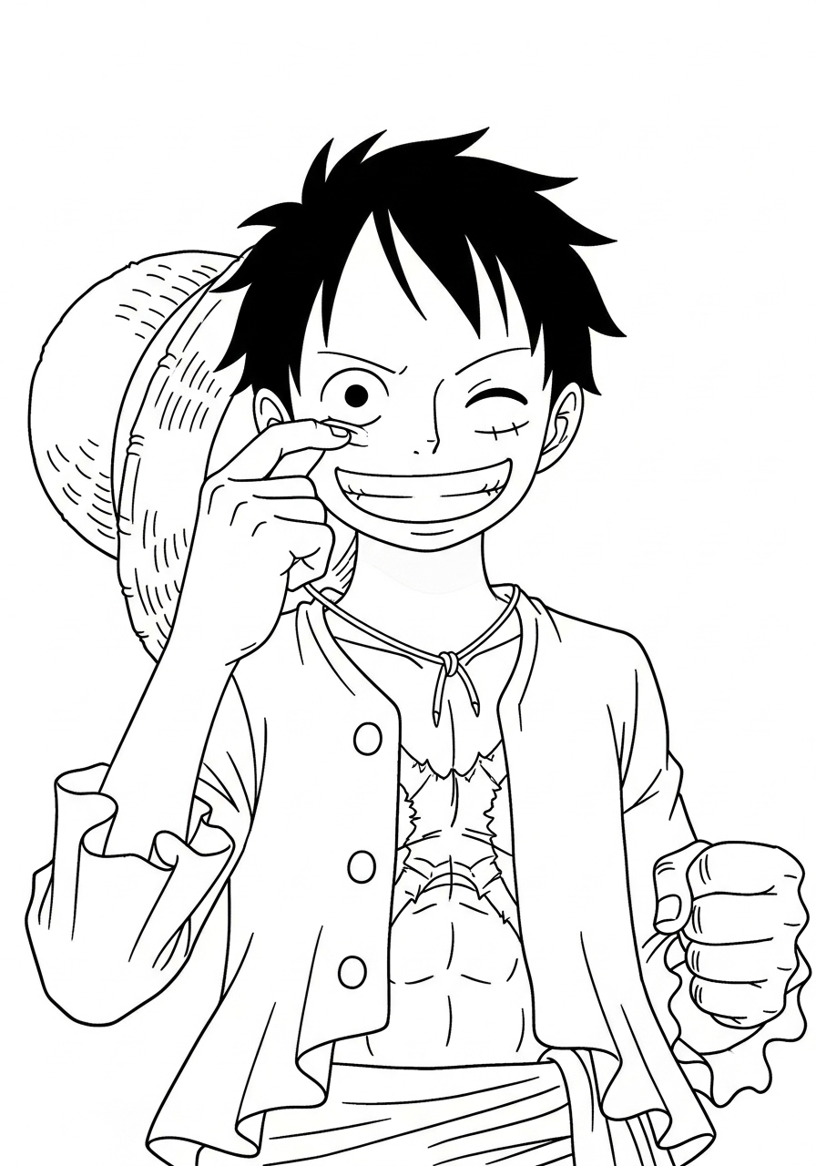Luffy 37 disegni da colorare Luffy pdf 1