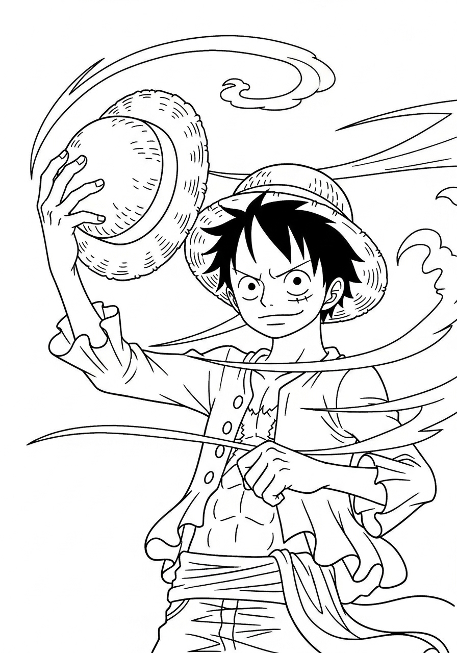 Luffy 36 disegni da colorare Luffy pdf