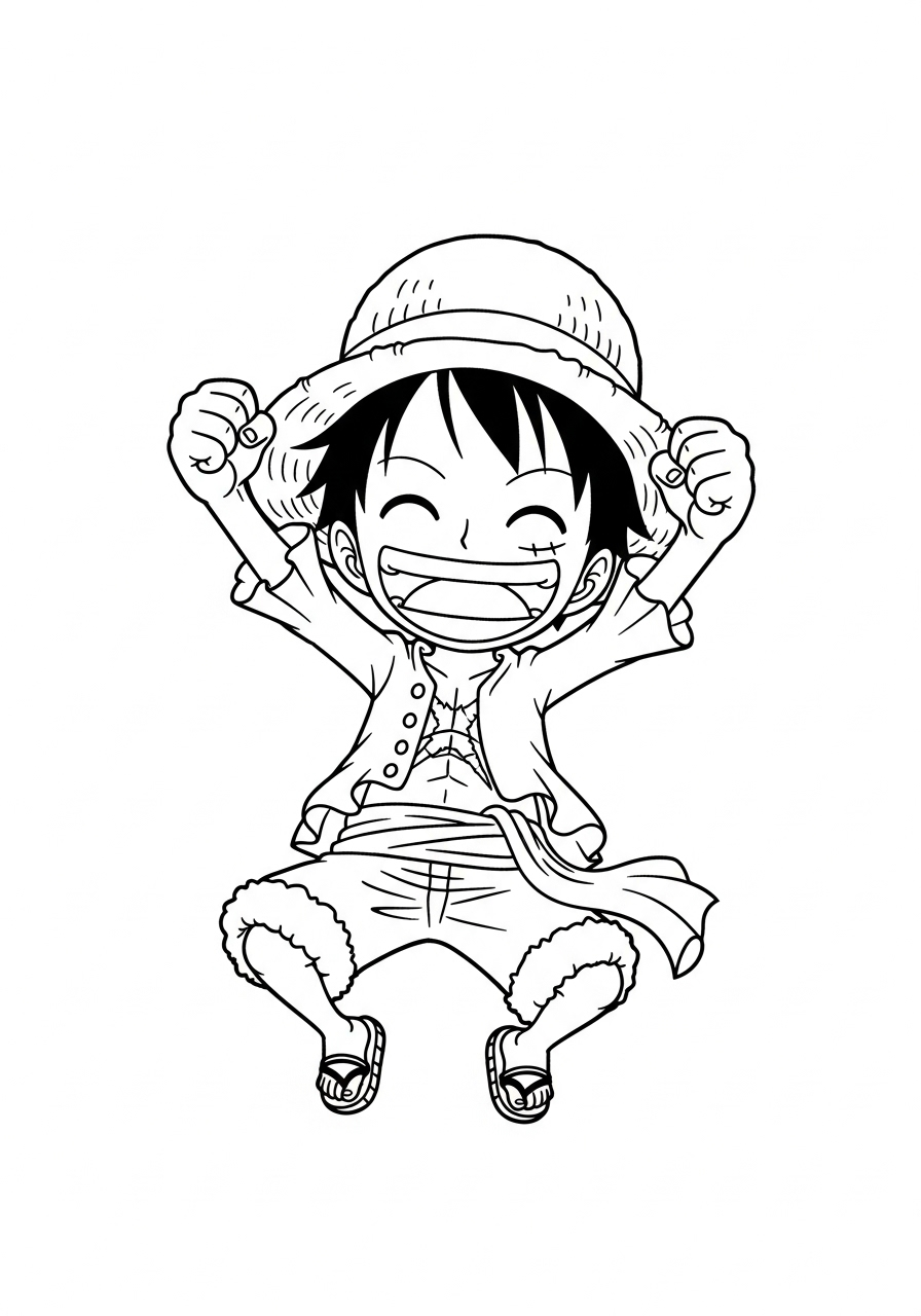 Luffy 35 disegno Luffy da colorare e stampare