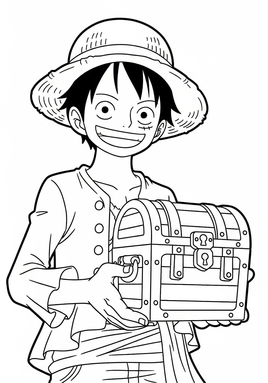 Luffy 33 disegni Luffy da colorare