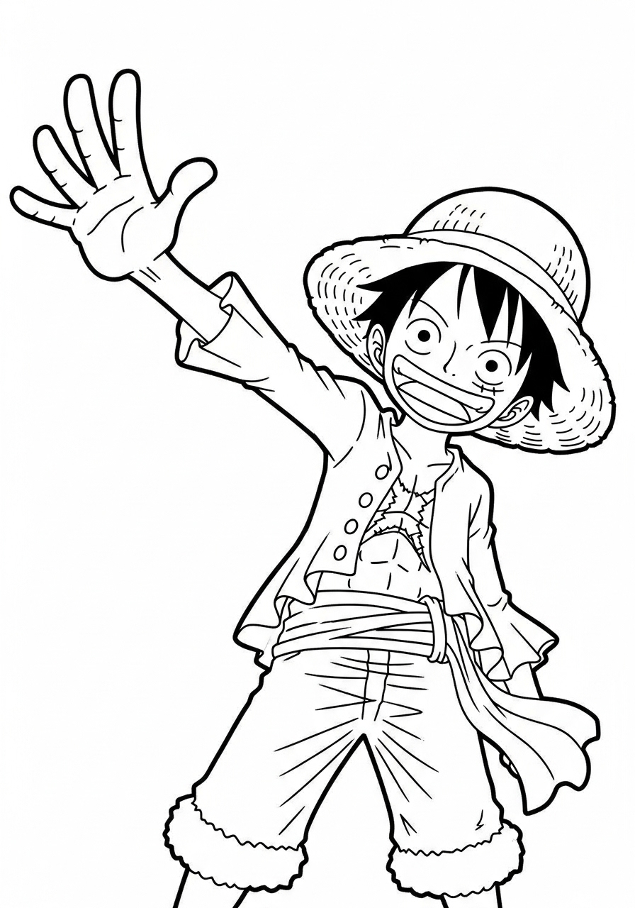 Luffy 29 Luffy da colorare pdf