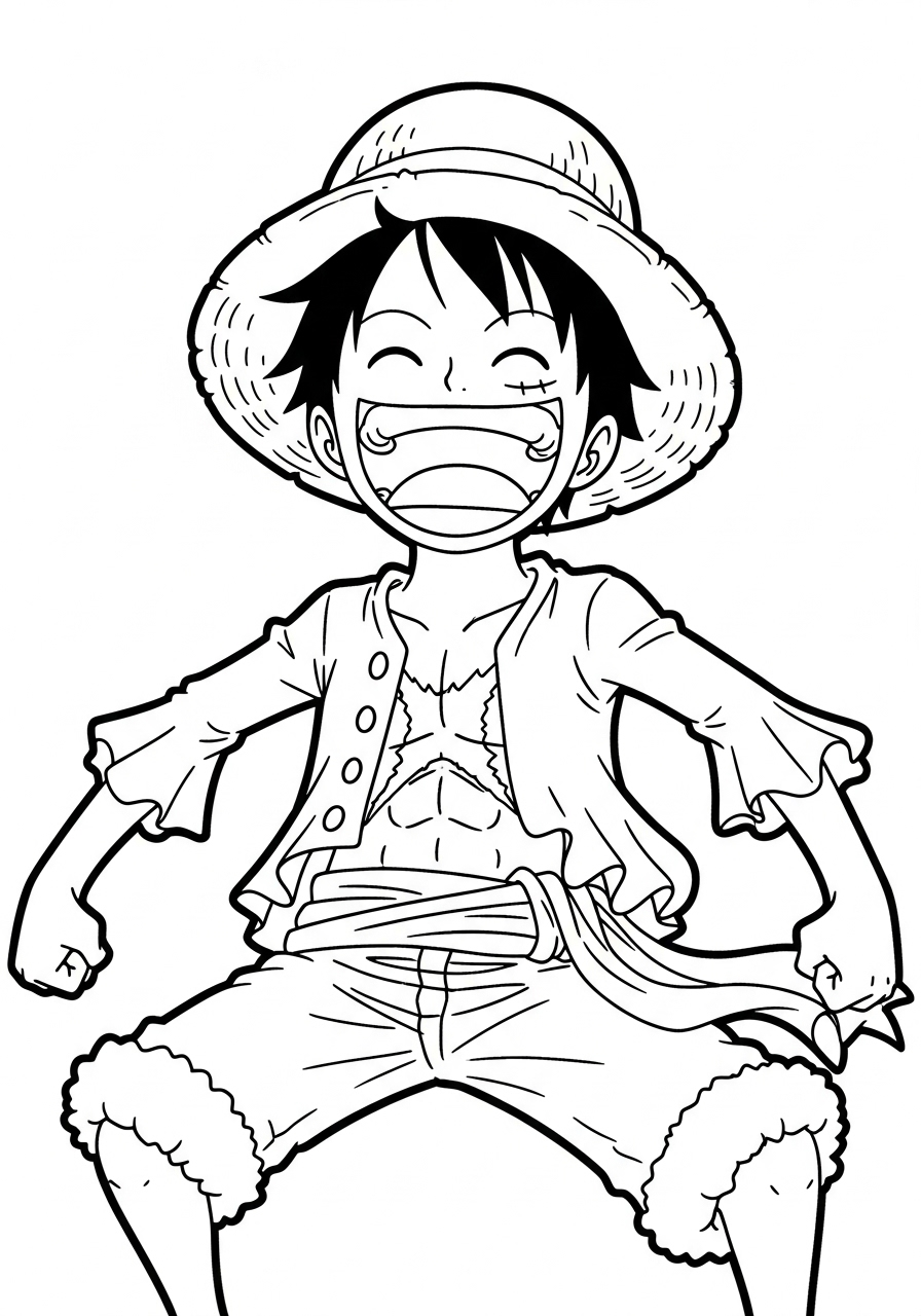 Luffy 28 disegni di Luffy da colorare e stampare