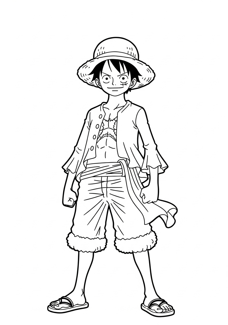Luffy 44 disegni da colorare Luffy