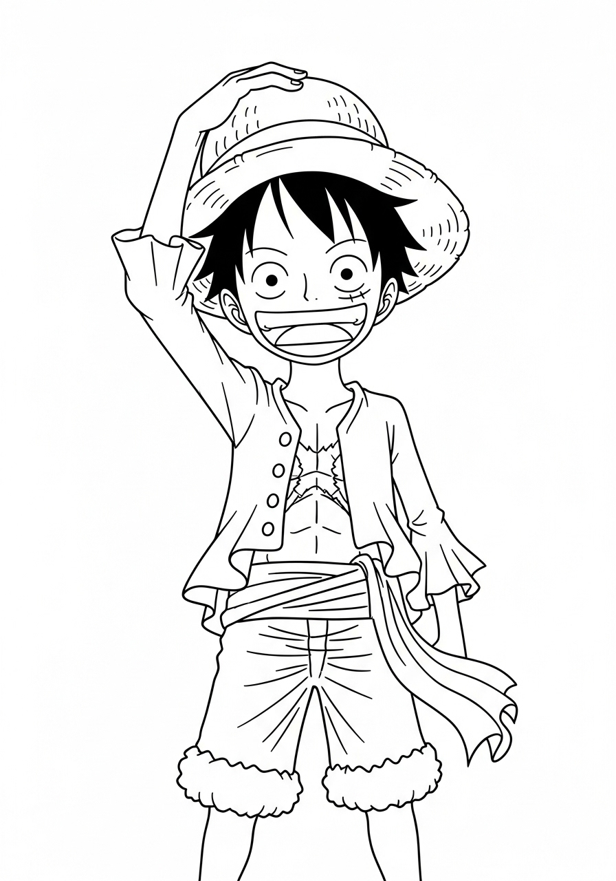 Luffy 42 Luffy da stampare e colorare gratis