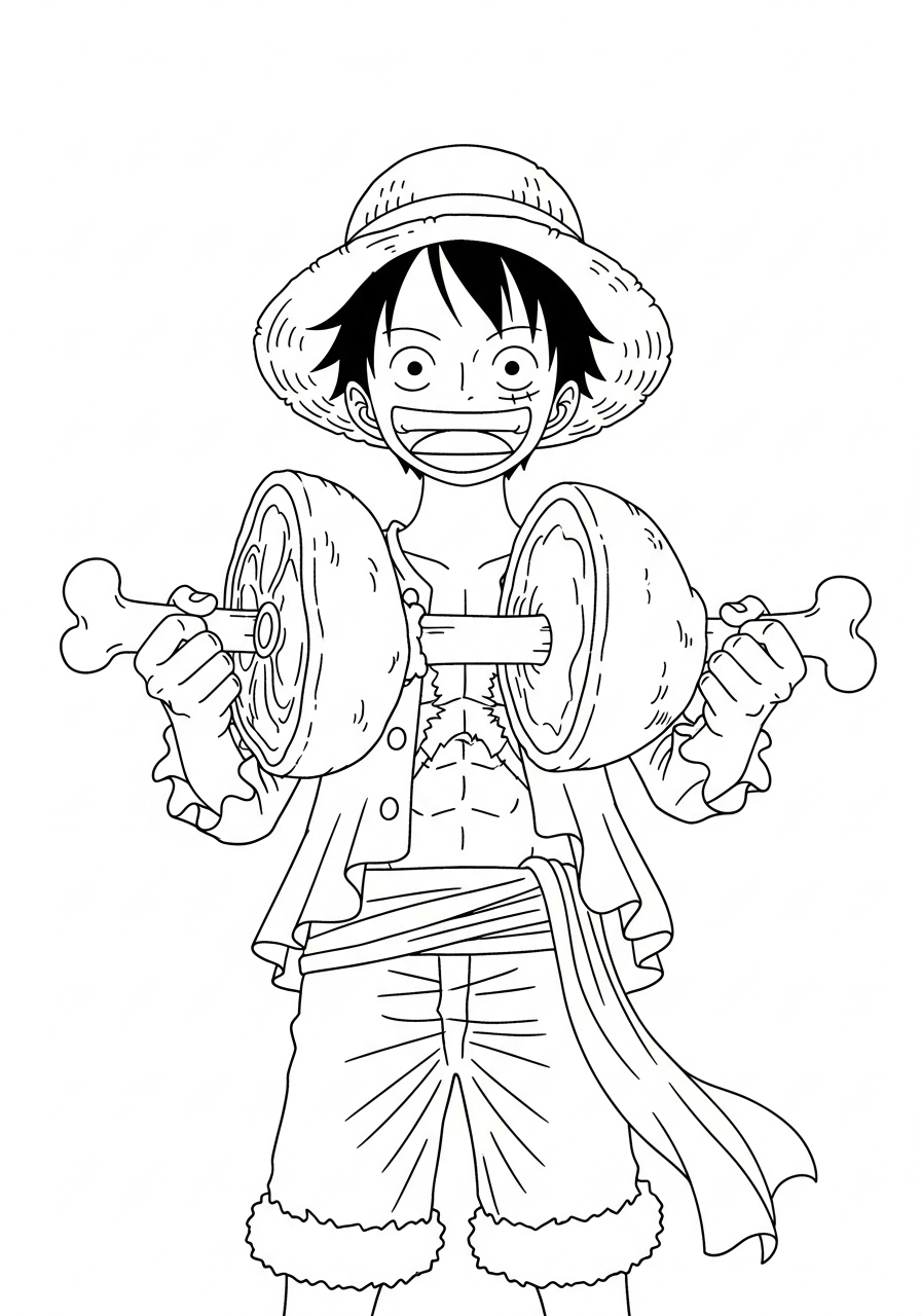 Luffy 41 foto Luffy da colorare