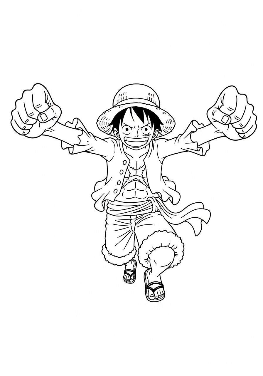Luffy 39 disegni da colorare Luffy per bambini