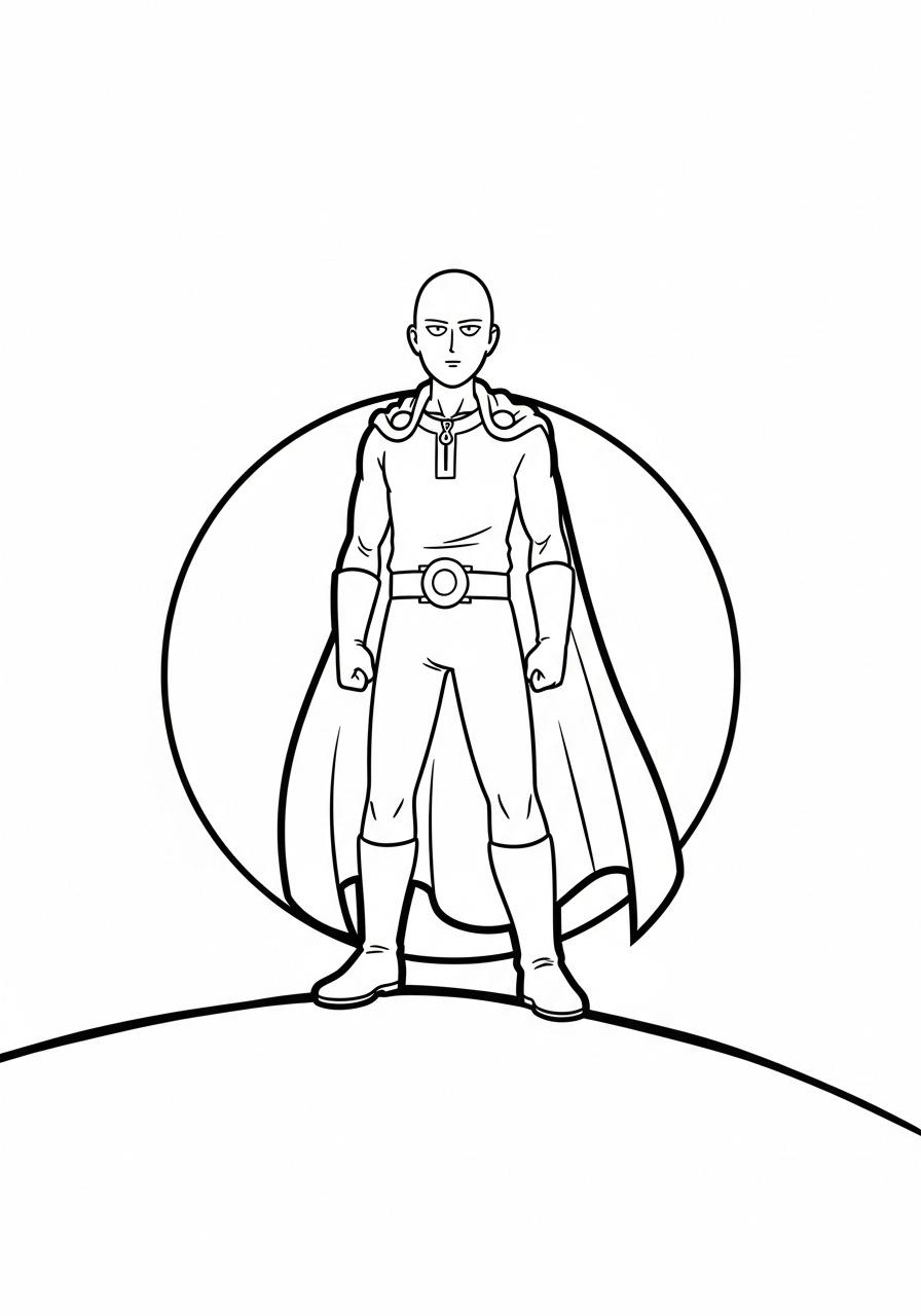 One Punch Man 7 disegni One Punch Man facili da colorare