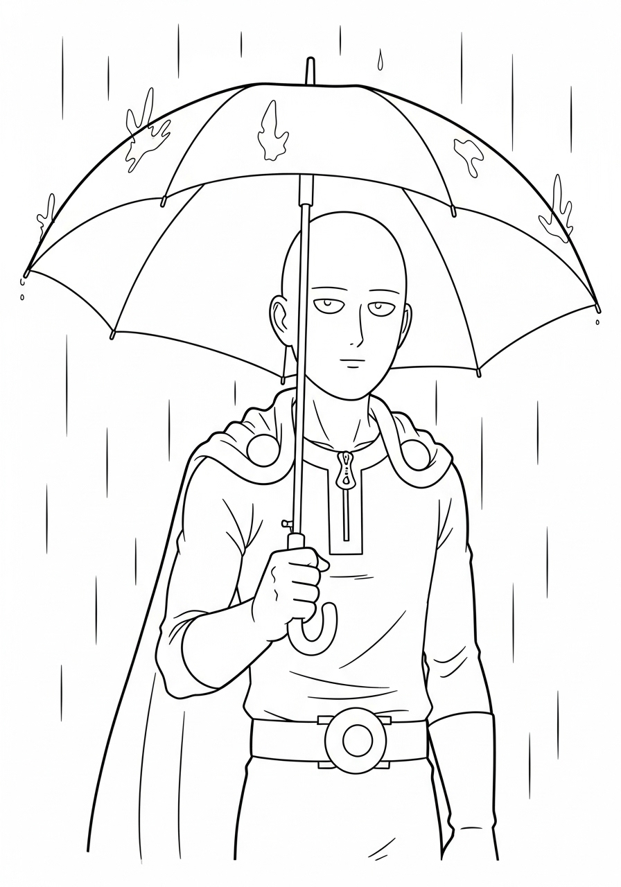 One Punch Man 6 One Punch Man da colorare e stampare