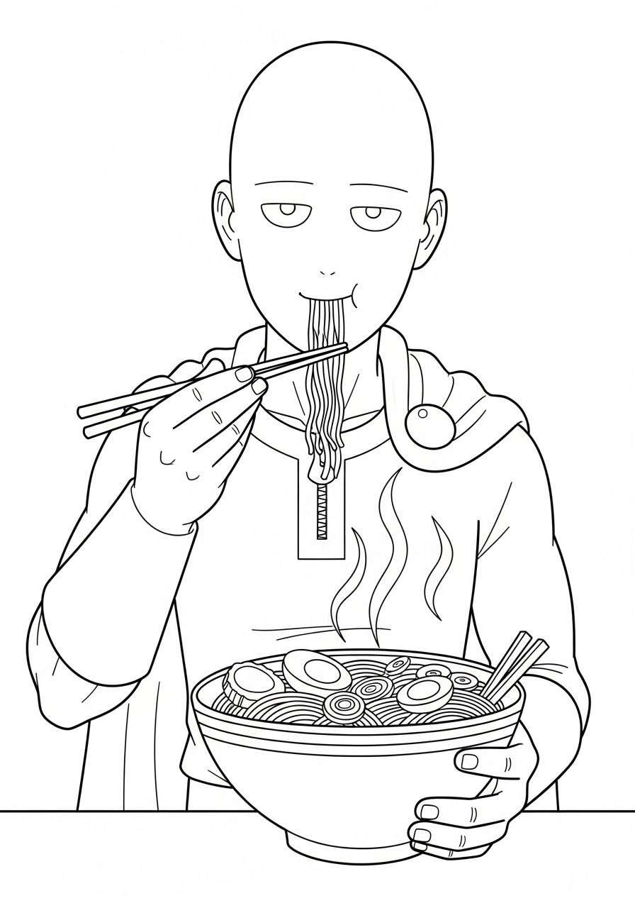 One Punch Man 5 immagini da stampare e colorare di One Punch Man