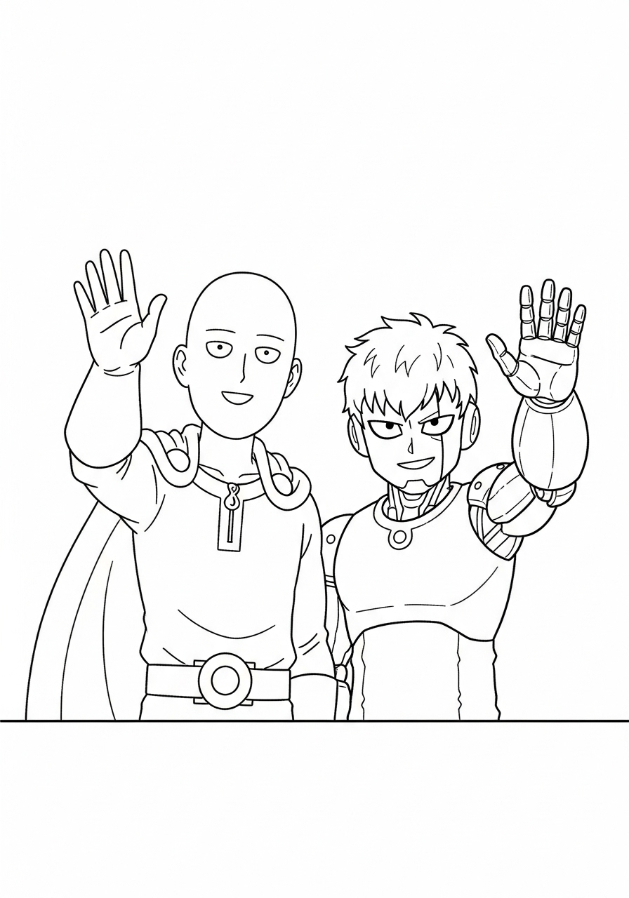 One Punch Man 3 immagini di One Punch Man da colorare e stampare