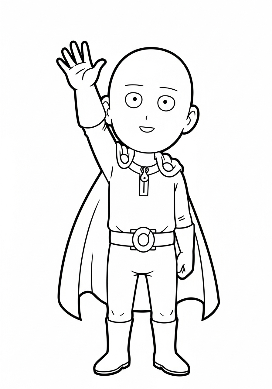 One Punch Man 13 stampe da colorare per bambini One Punch Man