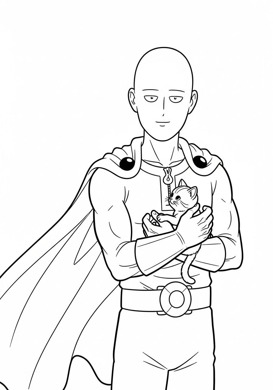 One Punch Man 10 disegno di One Punch Man da stampare e colorare