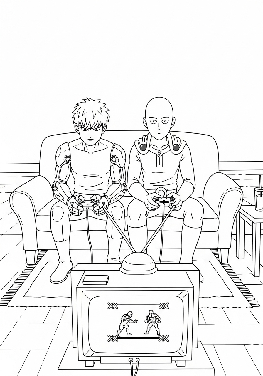 One Punch Man 9 disegni di One Punch Man da colorare e stampare