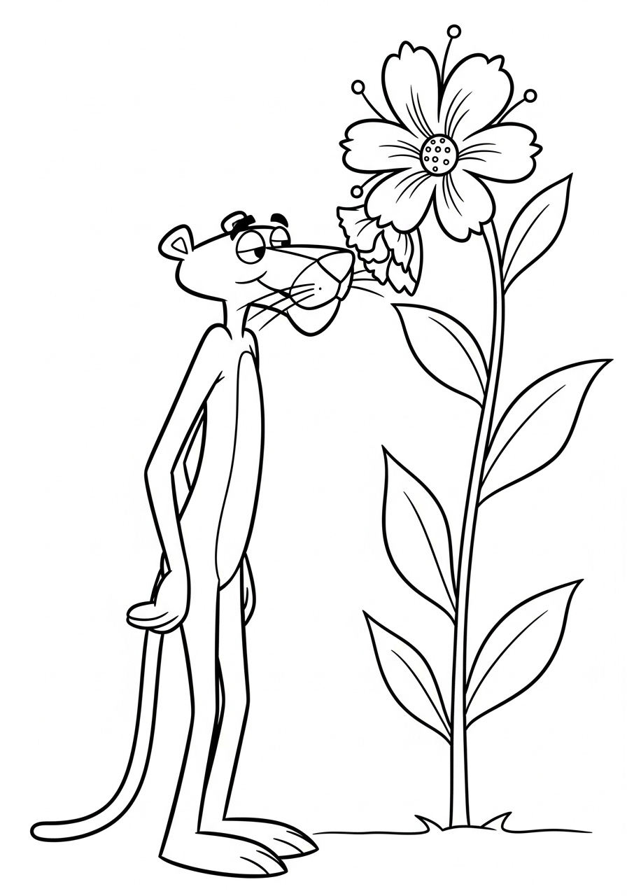 Pantera Rosa 6 disegno Pantera Rosa da colorare