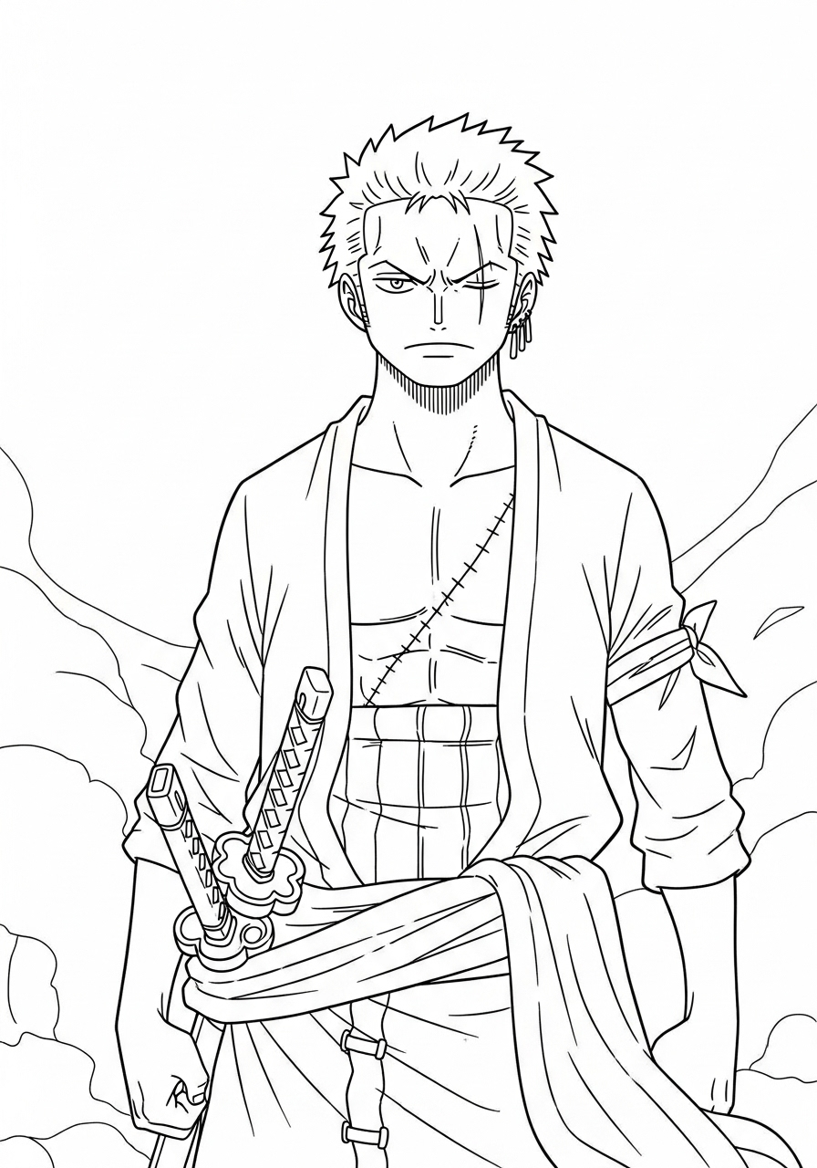 Roronoa Zoro 16 disegni da colorare Roronoa Zoro 1