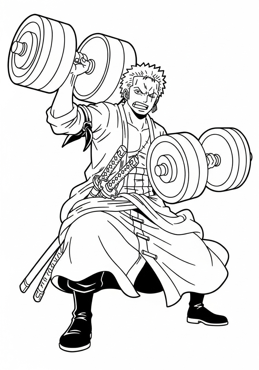 Roronoa Zoro 7 da colorare Roronoa Zoro disegno facile bambini