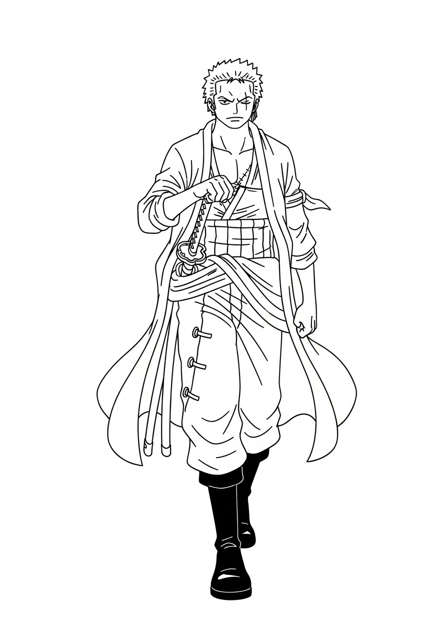Roronoa Zoro 2 immagine di Roronoa Zoro da colorare