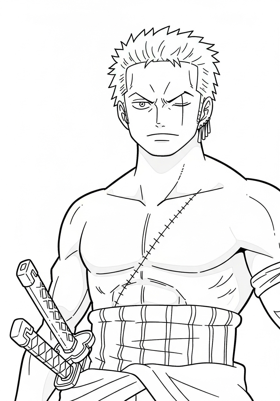 Roronoa Zoro 14 disegni da colorare Roronoa Zoro