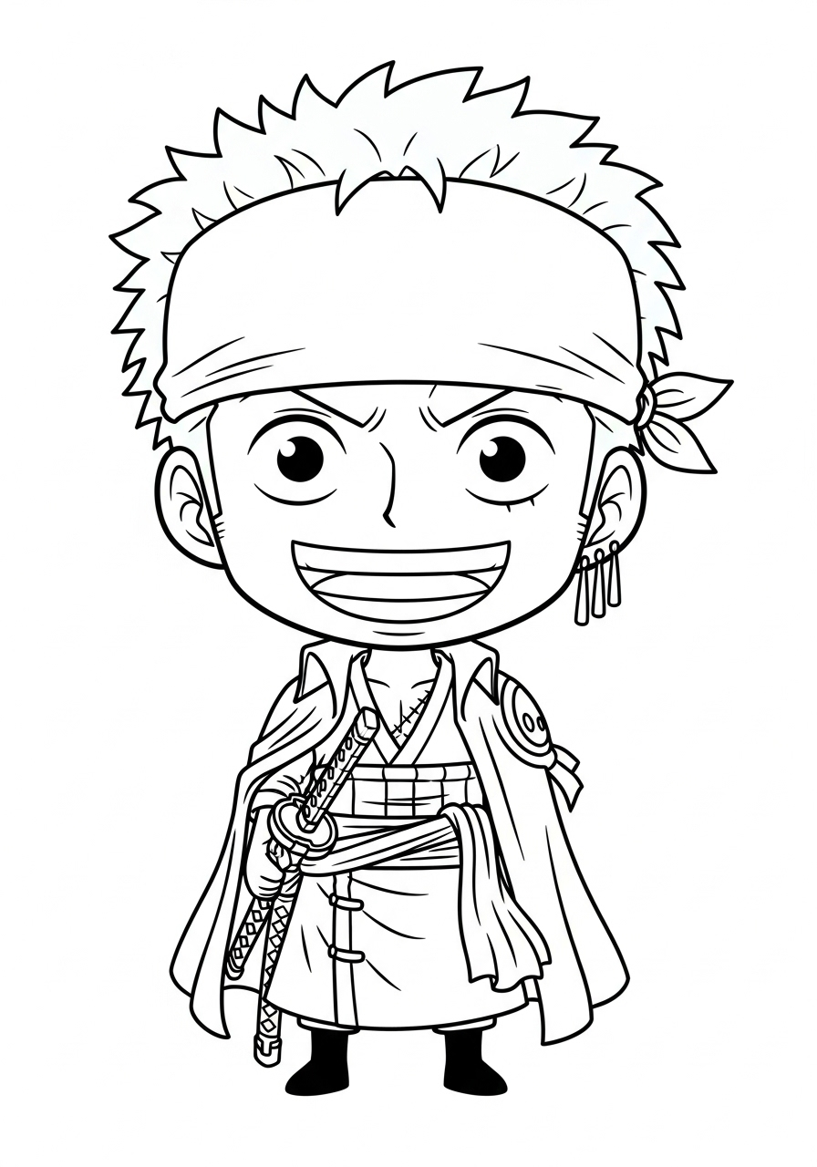 Roronoa Zoro 11 disegni di Roronoa Zoro da colorare da stampare
