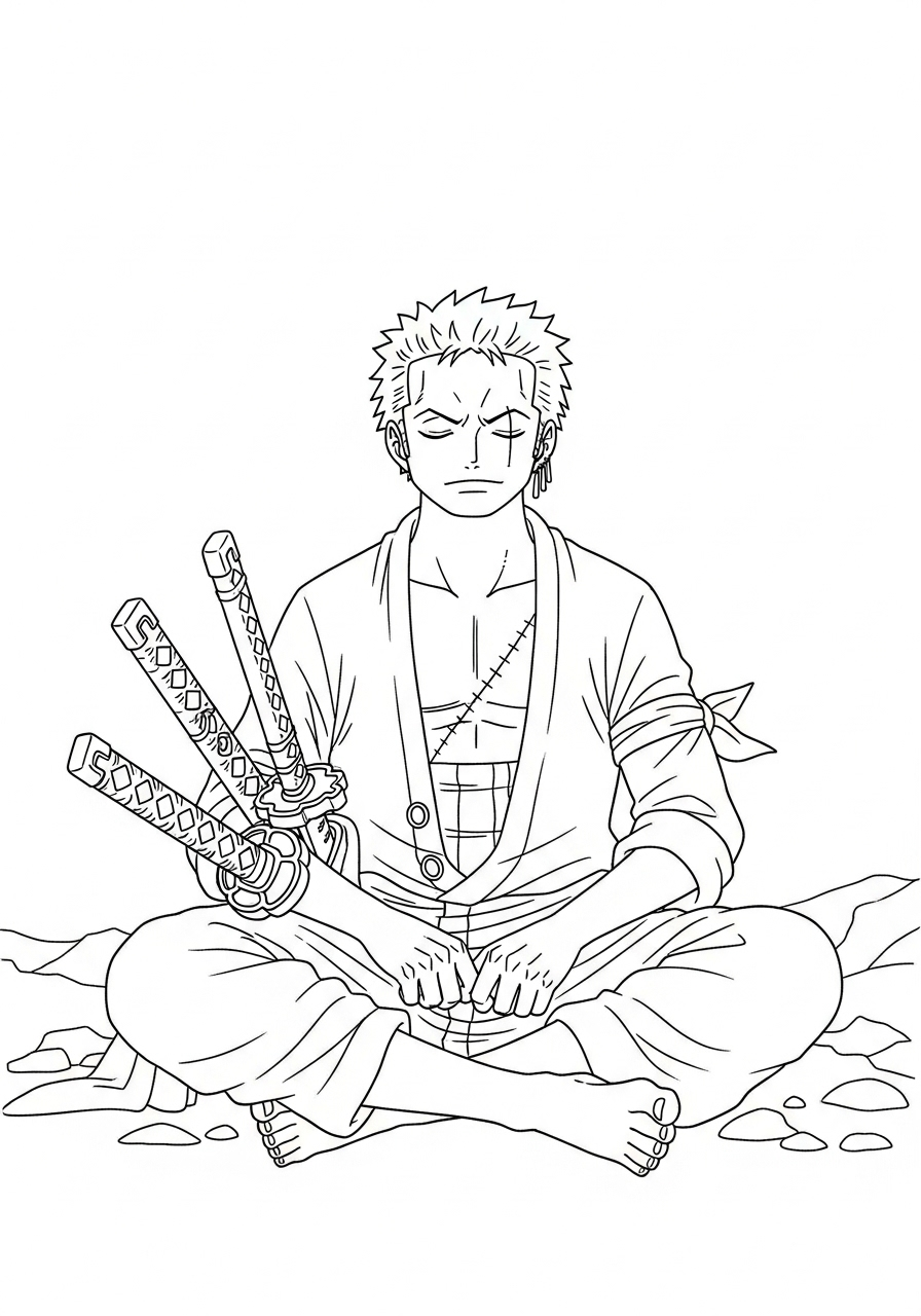 Roronoa Zoro 8 disegni di Roronoa Zoro da colorare e stampare gratis