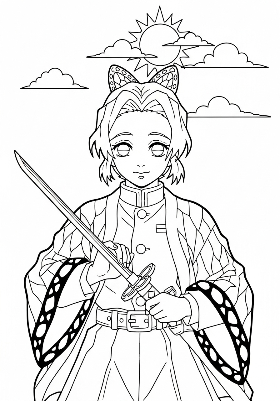 Shinobu Kocho 12 disegni Shinobu Kocho da colorare
