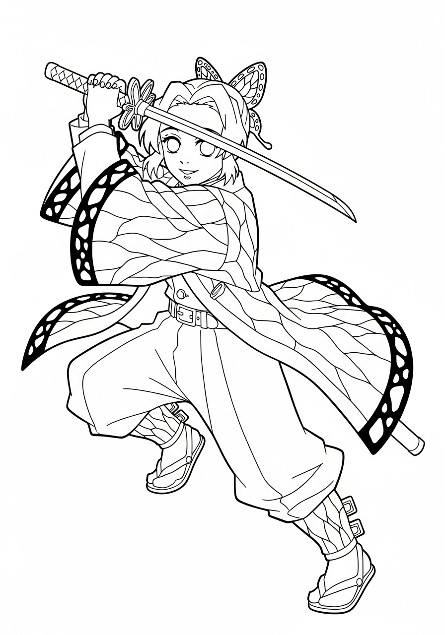 Shinobu Kocho 10 disegni di Shinobu Kocho da colorare per bambini