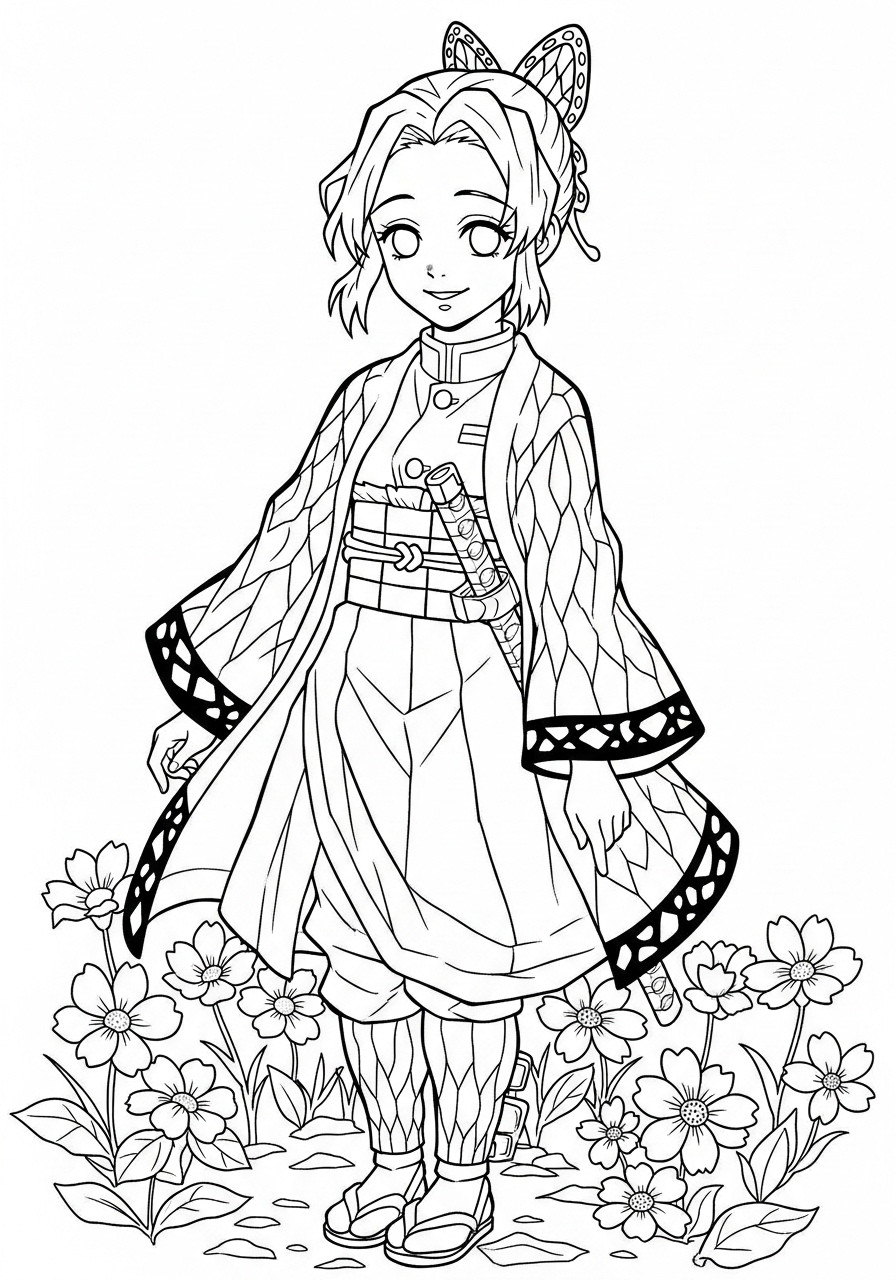 Shinobu Kocho 19 disegni da colorare Shinobu Kocho pdf