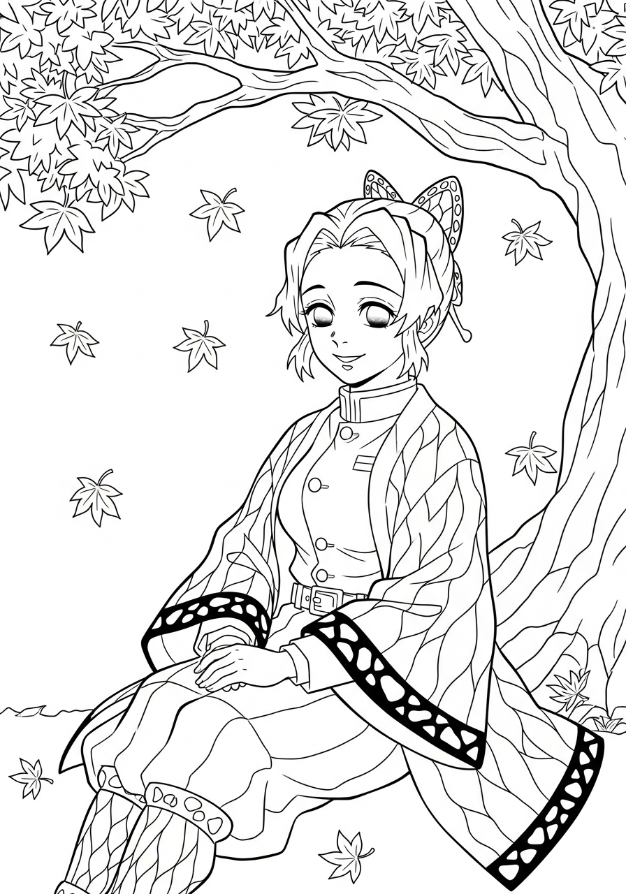 Shinobu Kocho 16 disegni Shinobu Kocho da colorare online