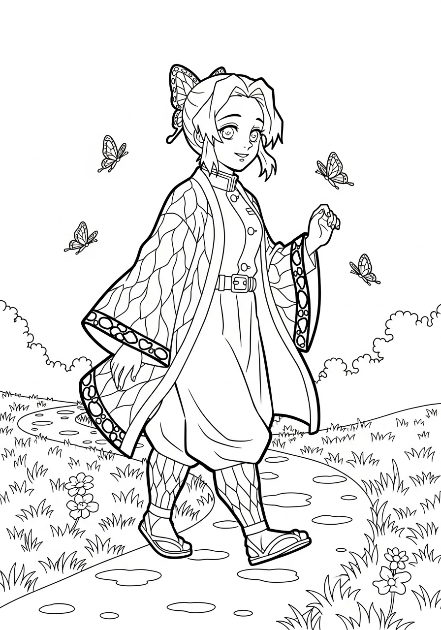 Shinobu Kocho 13 immagini di Shinobu Kocho da colorare per bambini 1
