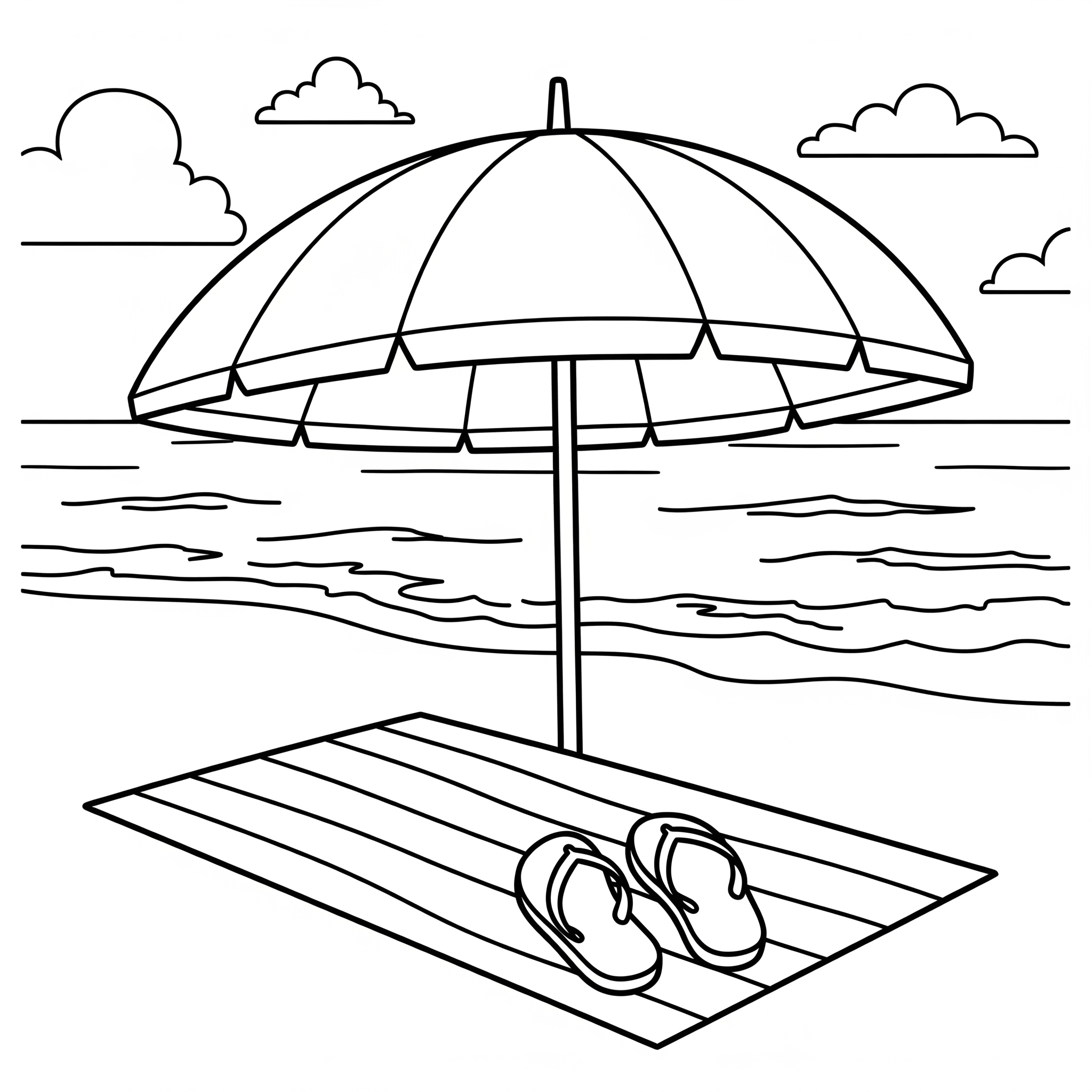 Spiaggia 22 disegni di Spiaggia da colorare e stampare