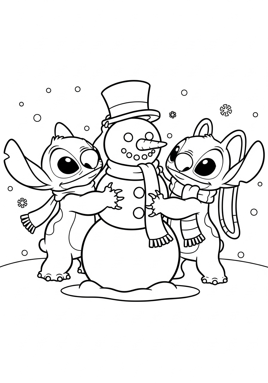 Stitch & Angel 7 disegni da colorare gratis Stitch & Angel