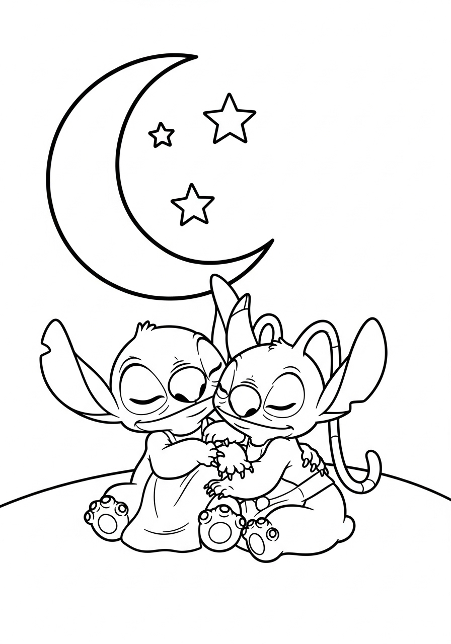 Stitch & Angel 2 Stitch & Angel da colorare