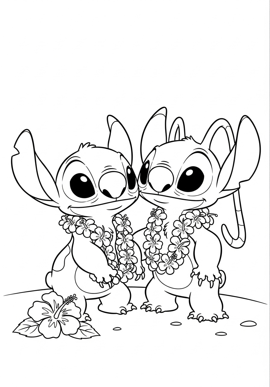 Stitch & Angel 16 foto Stitch & Angel da colorare 1
