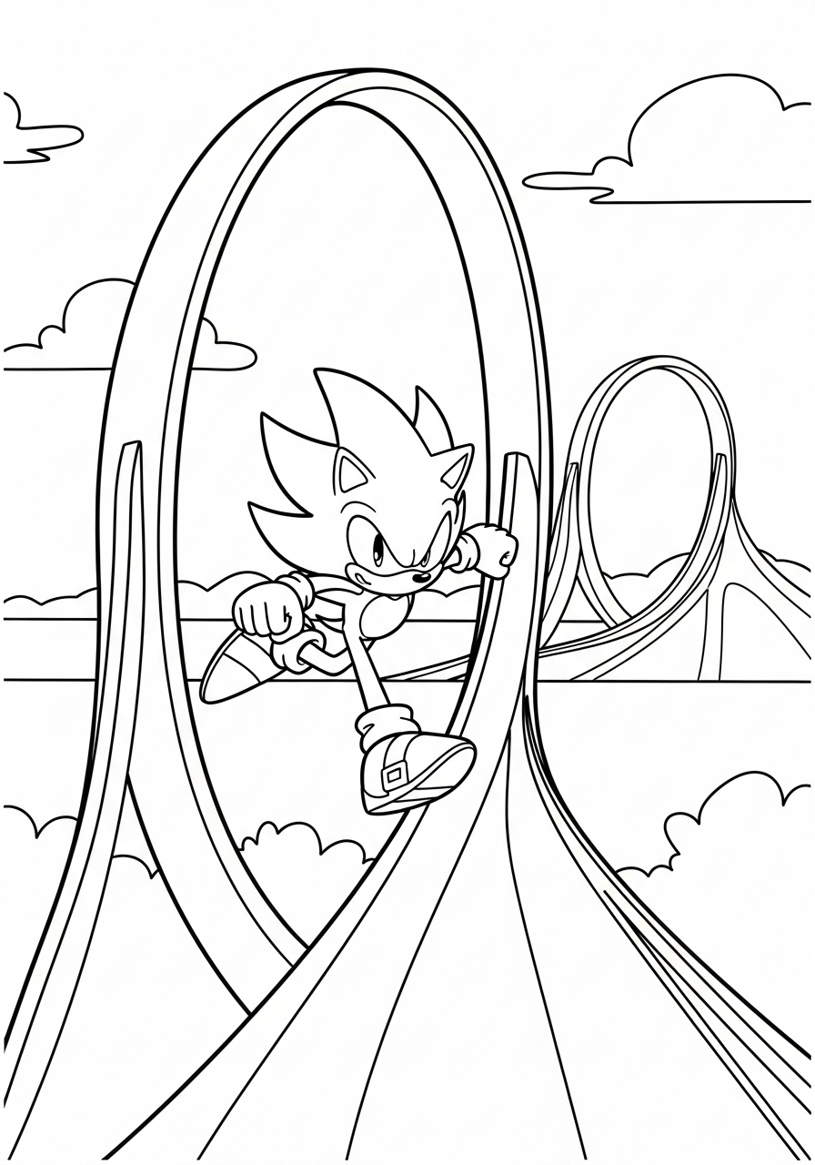 Super Sonic 9 disegni da colorare gratis Super Sonic