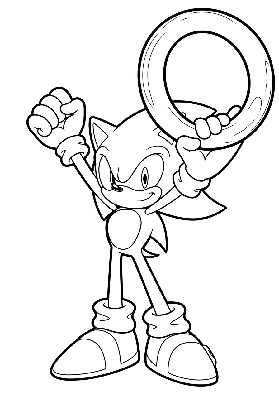 Super Sonic 7 disegno di Super Sonic da stampare e colorare