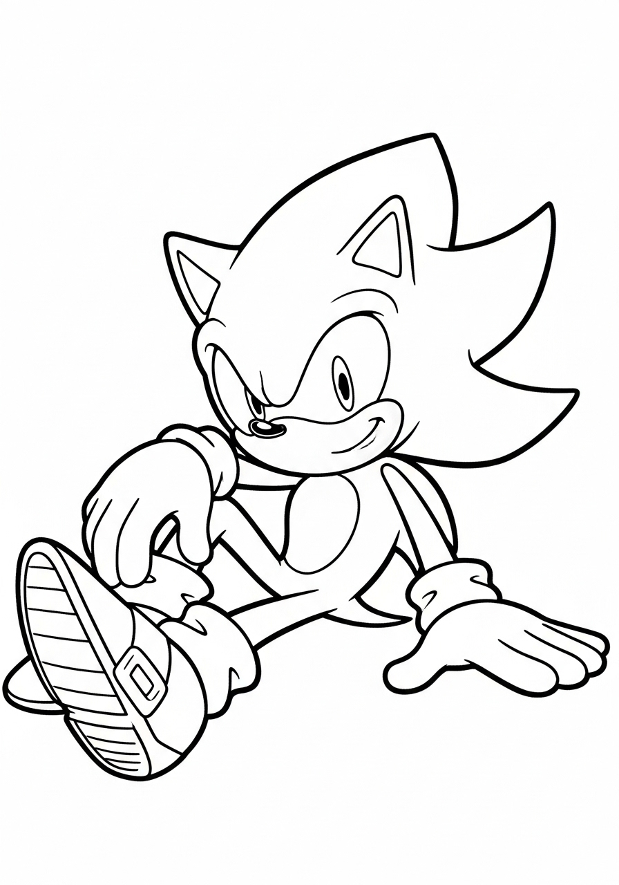 Super Sonic 6 Super Sonic immagini da colorare per bambini