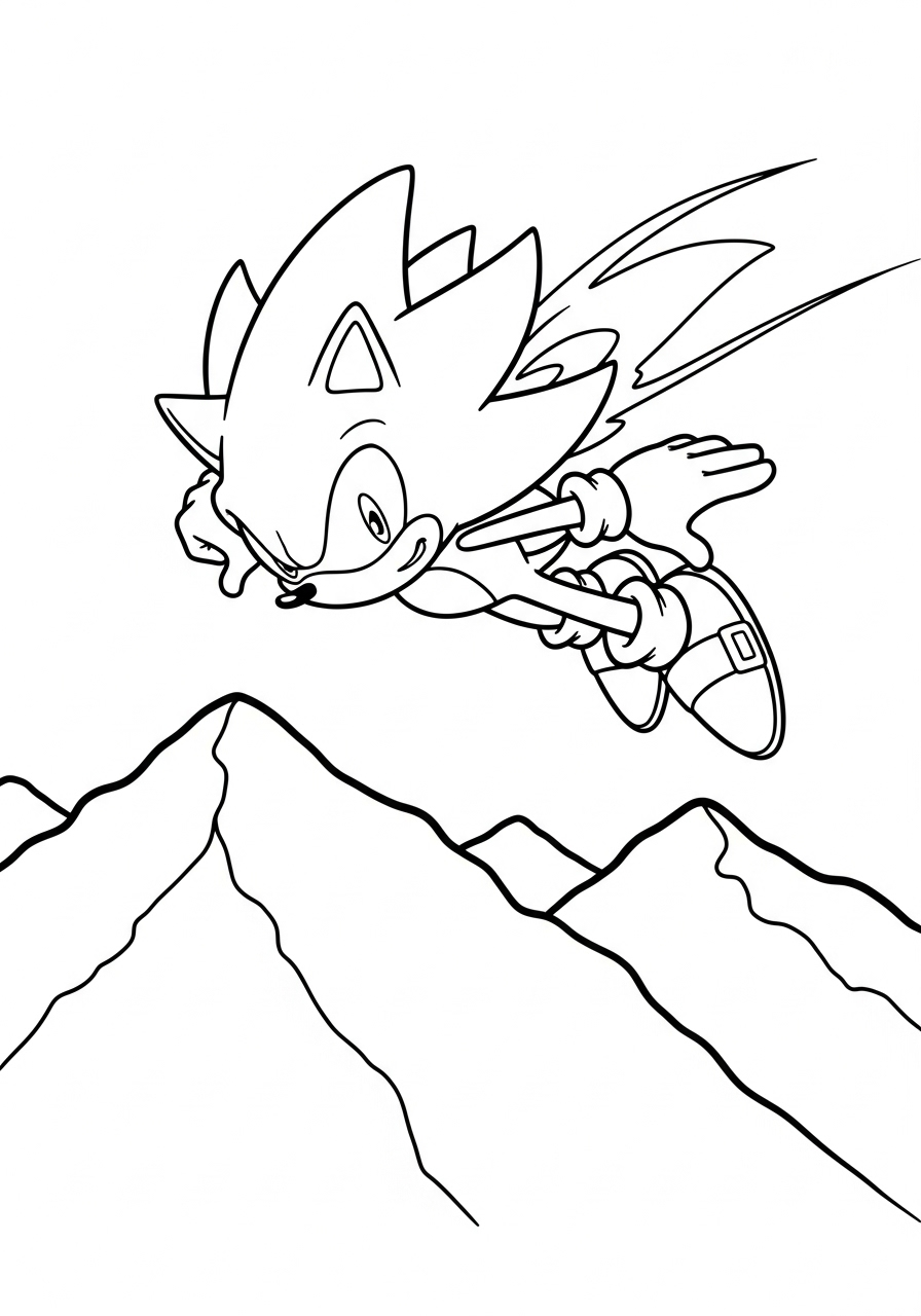 Super Sonic 5 disegni da colorare per bambini pdf Super Sonic