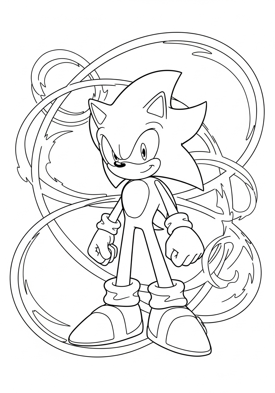 Super Sonic 3 Super Sonic da colorare bambini