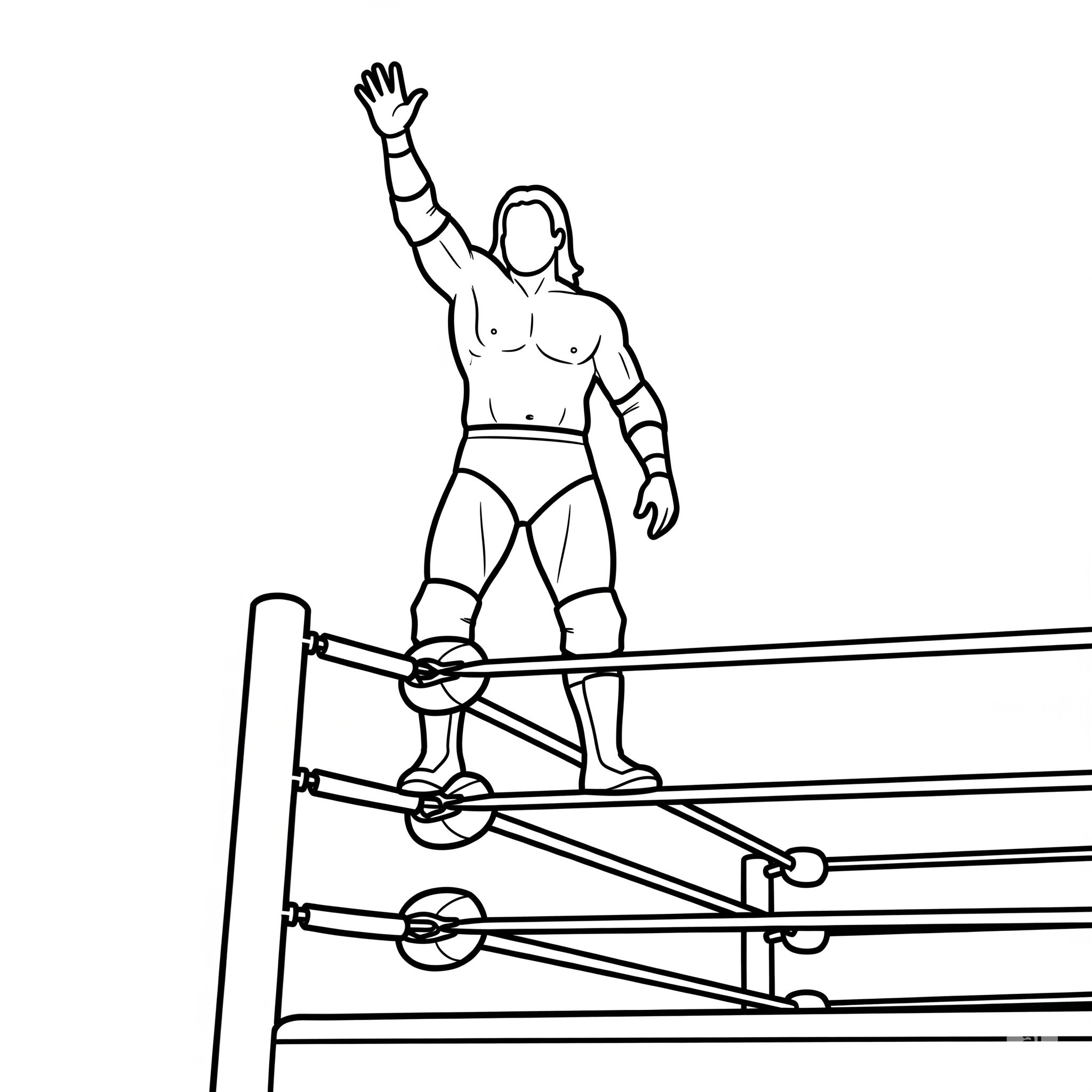WWE 12 WWE disegno da colorare facile