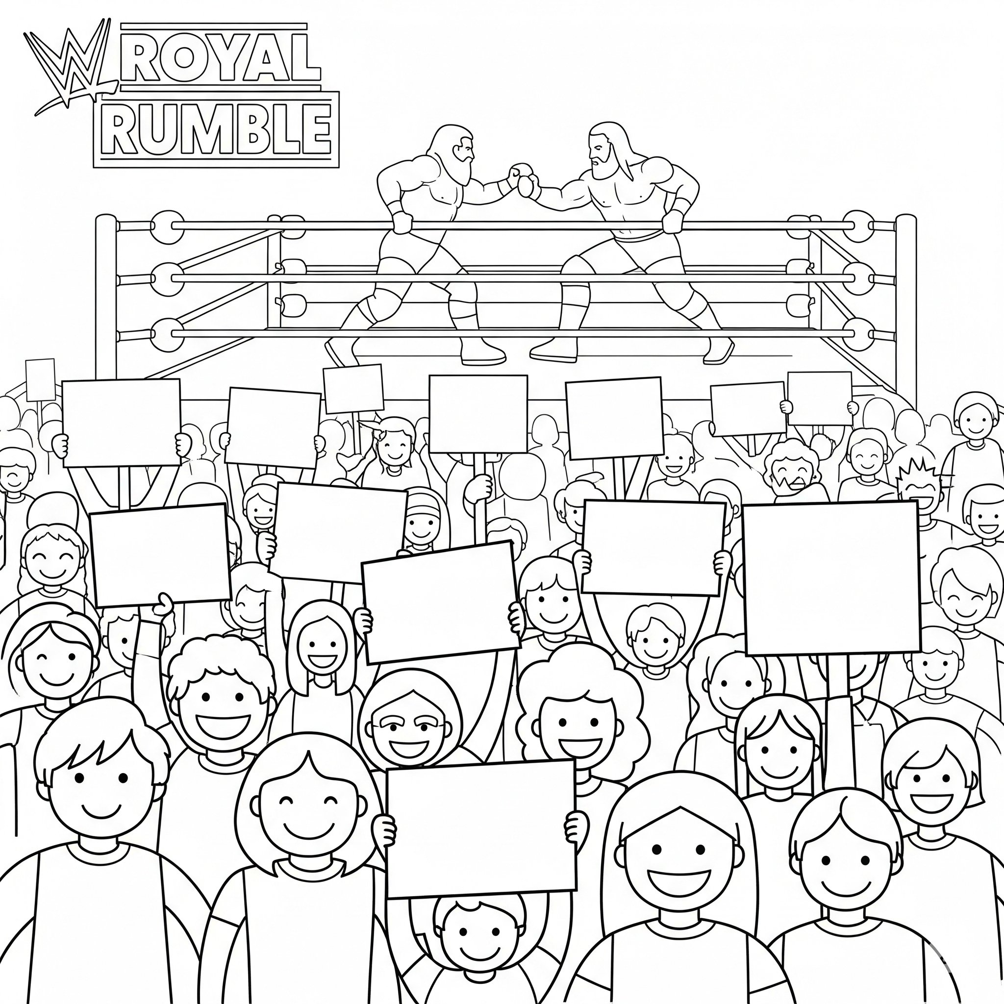 WWE 11 disegni WWE da colorare online