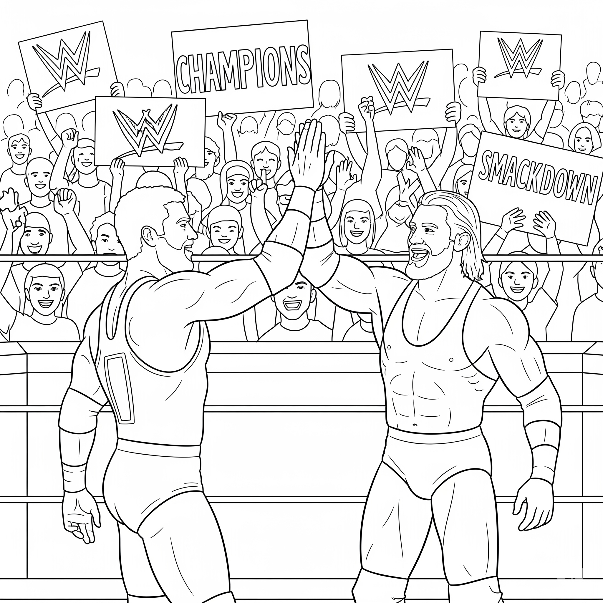 WWE 10 disegni di WWE da colorare