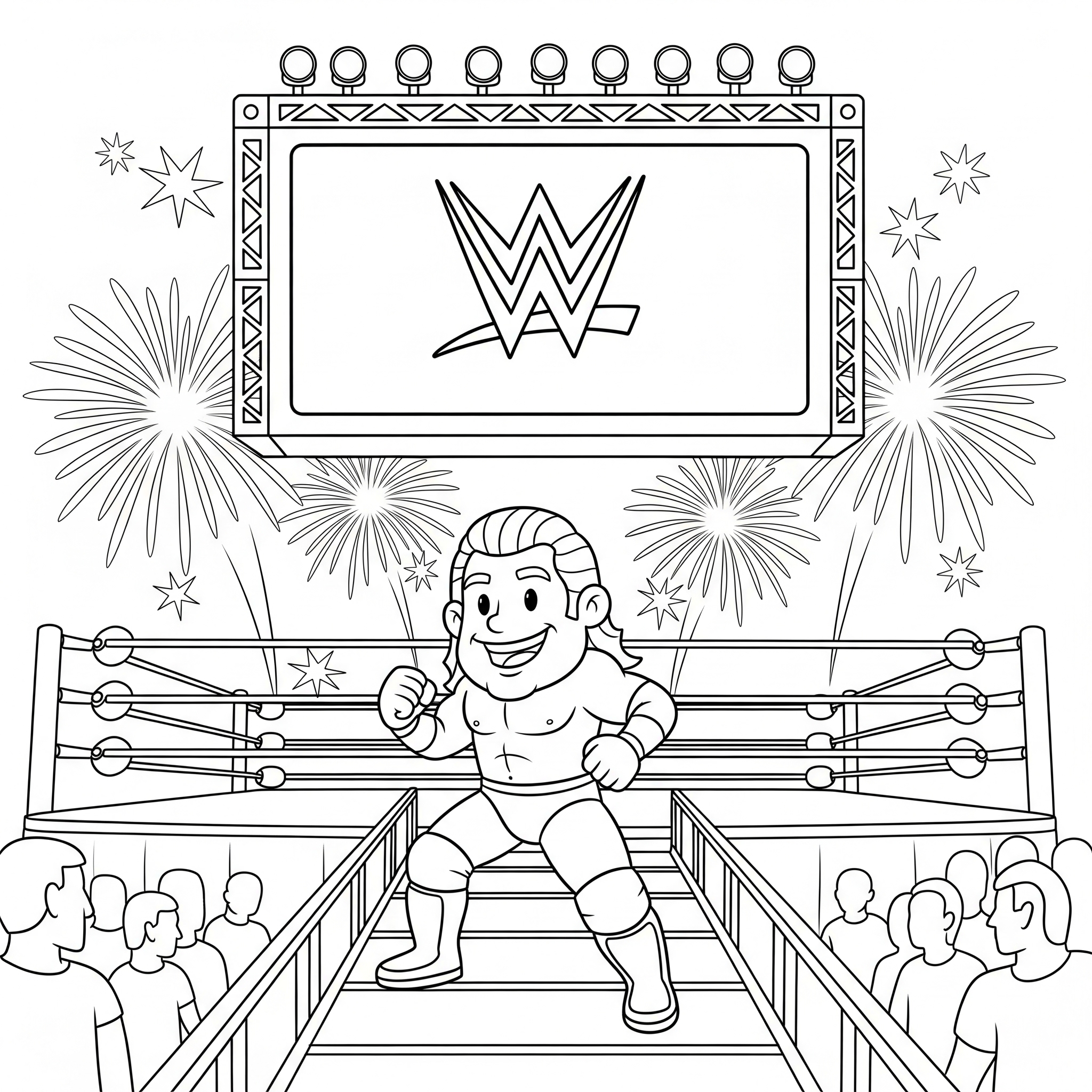 WWE 9 WWE da stampare e colorare gratis