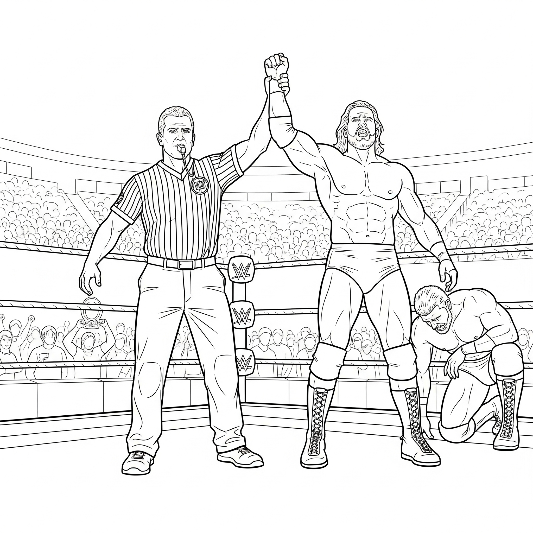 WWE 6 WWE da colorare bambini